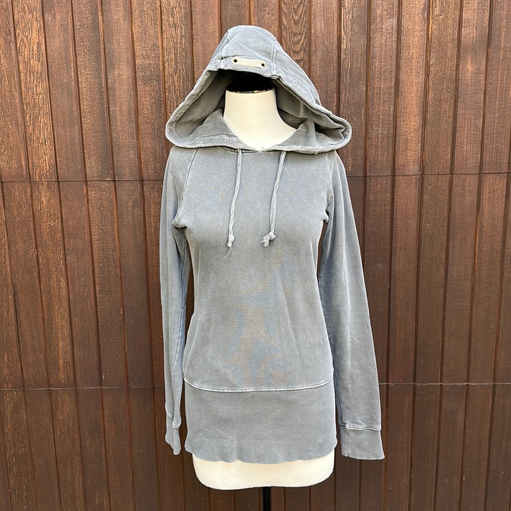 Vintage washed grey Free People hooded tunic, S.